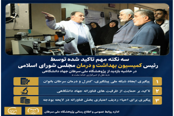 ایجاد شبکه ملی پیشگیری، کنترل و درمان سرطان بانوان را تا حصول نتیجه پیگیری می‌کنیم/ تاکید بر حمایت از ظرفیت‌های فناورانه جهاددانشگاهی/ پیگیری برای احیای ردیف اعتباری بخش فناورانه در لایحه بودجه